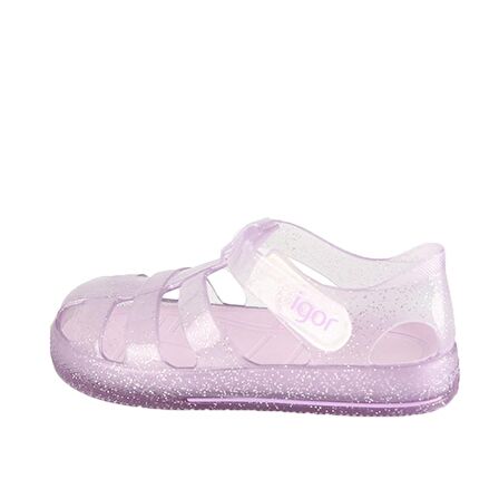 S10265 Star Glitter Kız Çocuk Sandalet Mor