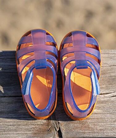 S10270 Star Bicolor İgor Marka Unisex Çocuk Sandalet Turuncu