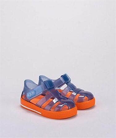 S10270 Star Bicolor İgor Marka Unisex Çocuk Sandalet Turuncu