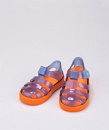S10270 Star Bicolor İgor Marka Unisex Çocuk Sandalet Turuncu