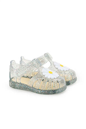 Unisex S10322 Tobby Gloss Flor Çocuk Sandalet - Beyaz | 24