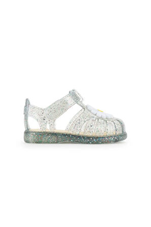 Unisex S10322 Tobby Gloss Flor Çocuk Sandalet - Beyaz | 24