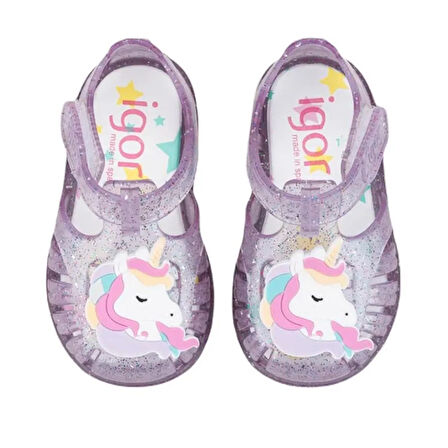 Igor Çocuk Sandaleti Tobby Unıcorno Mauve Glıtter S10341-352 