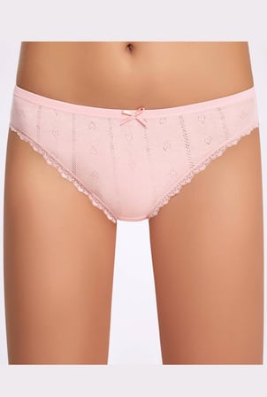 Jakarlı ( Transferli Ribana ) Kadın Bikini Külot   10 Adet
