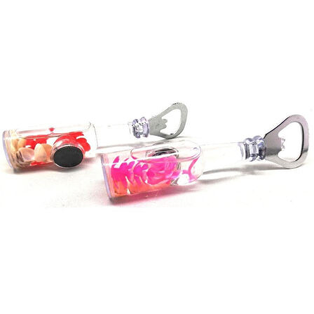 Mıknatıslı Şişe Açacağı Şişede Çiçekli Mıknatıslı Kapak Açacağı