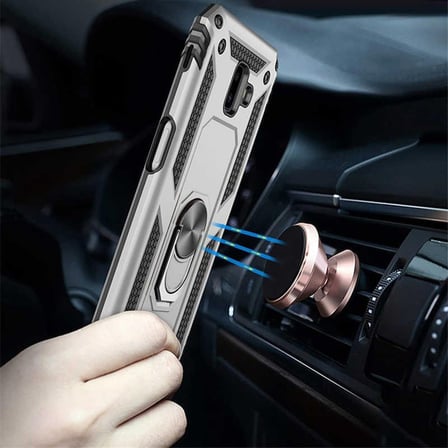 Gpack Samsung Galaxy J6 Plus Kılıf Vega Yüzüklü MıknatıslıNano Glass