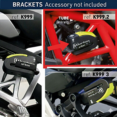 URBAN SECURITY 999 ALARMLI DİSK KİLİDİ SABİTLEME BRAKETİ