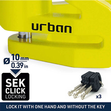 URBAN SECURITY UR208Y 10mm DİSK KİLİDİ