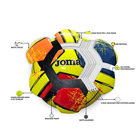 Joma Futbol Maç Top Dalı Ball Fluor Yellow 400649.061