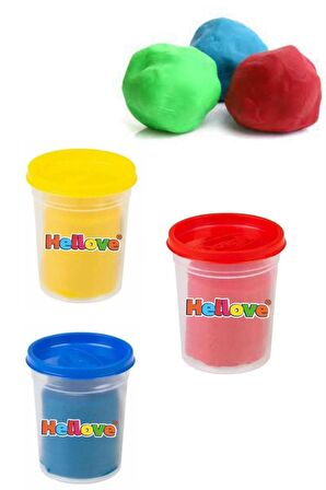 Kutulu Rengarenk Doğal Oyun Hamuru 3 Adet Oyun Hamuru Play Dough 3 x 100 Gram