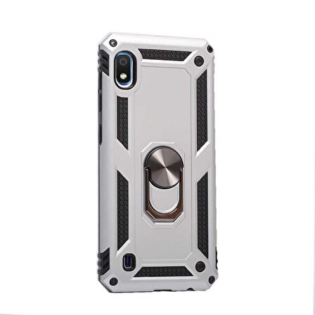 Gpack Samsung Galaxy M10 Kılıf Vega Yüzüklü MıknatıslıNano Glass