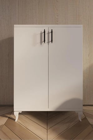 Katre Çok Amaçlı Dolap, Ayakkabılık Dolabı, Erzak Dolabı, 60cm x 85cm, Beyaz Dolap