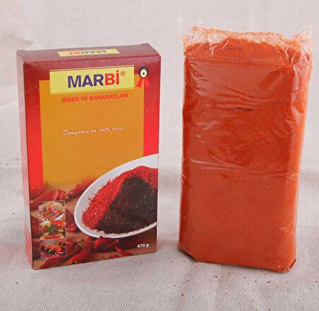 Kahramanmaraş Acı Kırmızı Toz Biberi (450 gr) -Marbi