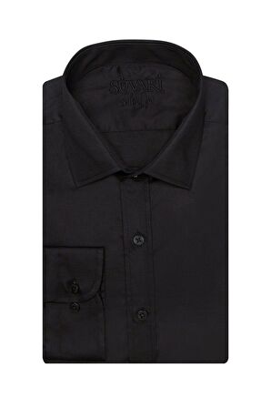 Süvari Classics Smart Sport Dar Kalıp Takım Elbise Gömleği Düz Mavi Slim Fit Cepsiz