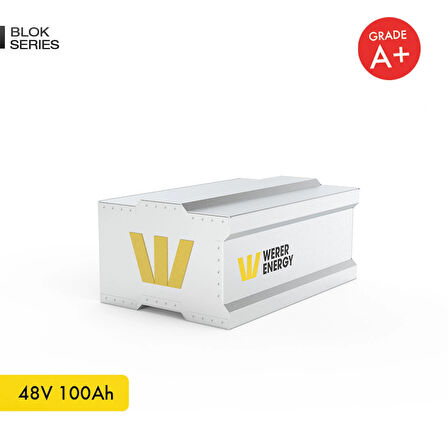 48V 100Ah LiFePO4 BLOK Series Bluetooth'lu Lityum Demir Fosfat Akü 