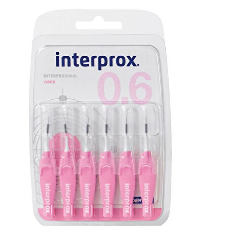 Interprox Interproximal Nano 0.7mm Arayüz Fırçası 6 Adet PEMBE