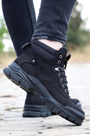 M.P. 232-4254 Kaymaz Taban Hakiki Deri Fermuarlu Erkek Bot