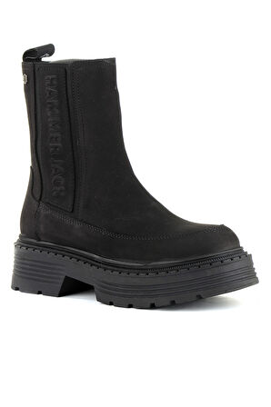 Hammer Jack 24595 Hakiki Deri Lastikli Uzun Kadın Bot