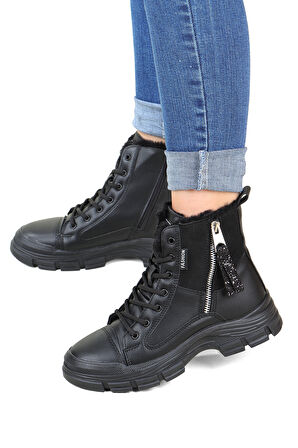 M.P. Julia Suya Dayanıklı Kürklü Fermuarlı Spor Kadın Bot