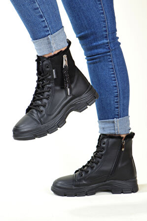 M.P. Julia Suya Dayanıklı Kürklü Fermuarlı Spor Kadın Bot