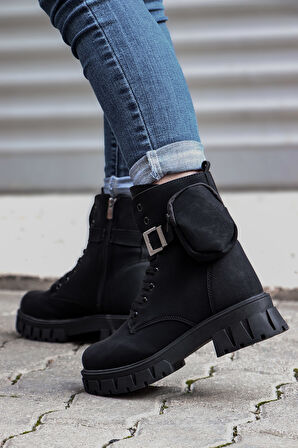 Vojo Lagartha Çanta Detaylı Fermuarlı Kadın Bot