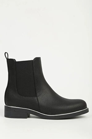 Pierre Cardin 55086 Gümüş Detaylı Lastikli Chelsea Kadın Bot