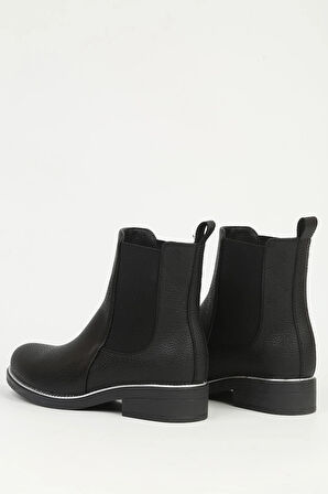 Pierre Cardin 55086 Gümüş Detaylı Lastikli Chelsea Kadın Bot