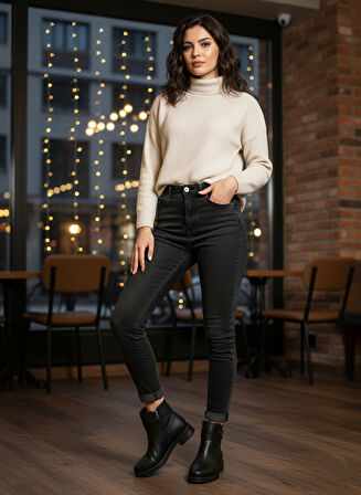 Pierre Cardin 910 Logo Detaylı Günlük Fermuarlı Kadın Bot