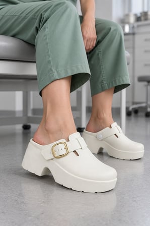 Vojo 045 Yüksek Topuklu Hastane Doktor Hemşire Kadın Terlik