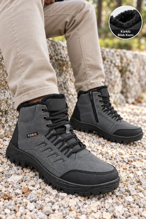 Vojo Fix İçi Tüylü Fermuarlı Günlük Outdoor Erkek Bot