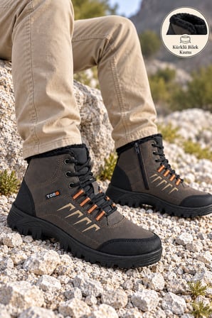 Vojo Fix İçi Tüylü Fermuarlı Günlük Outdoor Erkek Bot