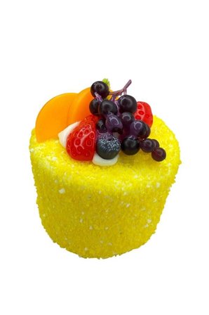Yapay Limon Pasta Yumuşak Dokulu Yuvarlak Şeklinde Mini Pasta