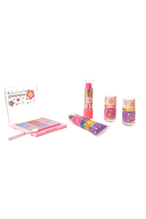 Parıltılı Taşınabilir Kozmetik Seti – Çocuk Makyaj Oyuncak Seti Akrilik Çantalı