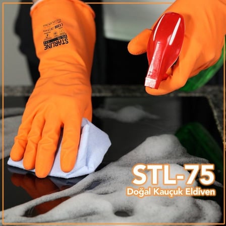 Starline STL-75 Doğal Kauçuk Kimyasal Eldiven 9-9,5 No