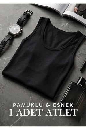 Erkek Likralı Pamuklu 3'lü Atlet - Esnek ve Yumuşak Dokulu Atlet