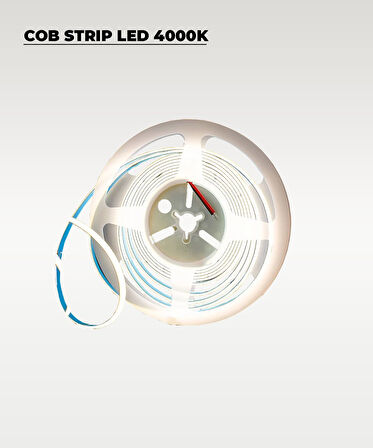 12V COB Şerit Led Günışığı Işık  - Metrede 360 Led - 5 Metre