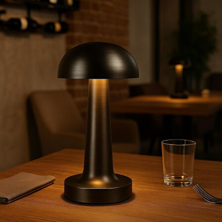 3 Kademeli, 3 Işık Modlu, Şarjlı, Dokunmatik Masa ve Gece Lambası, Cafe, Bar, Restorant Masa Lambası