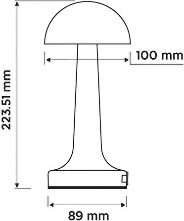 3 Kademeli, 3 Işık Modlu, Şarjlı, Dokunmatik Masa ve Gece Lambası, Cafe, Bar, Restorant Masa Lambası