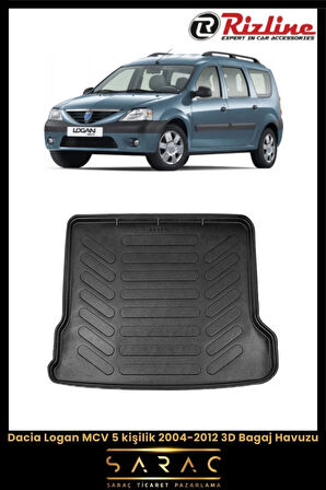 Rizline Dacia Logan MCV 5 Koltuk 2012 Model 3D Bagaj Havuzu