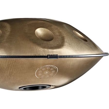Meinl Sonic Energy HPSTL100 Stainless Steel 10 Notes D Kurd Handpan (Vintage Gold)