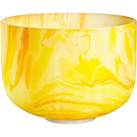 Meinl Sonic Energy 10" Marble Crystal Singing Bowl (E4, Yellow, 432 Hz, Solarplexus Chakra)