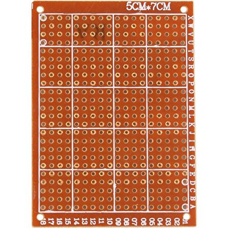5X7cm Bakır PCB Prototip Kartı (Tek Taraflı)