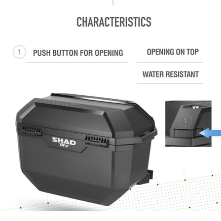 SHAD TR27 Motosiklet Yan Çanta Seti Siyah D0TR27100