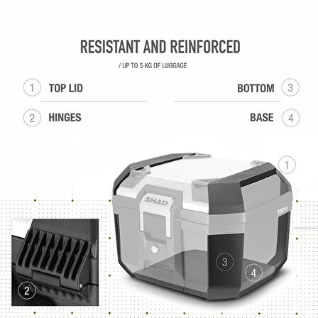 SHAD TR41 TERRA MOTOSİKLET ARKA ÇANTA - ALÜMİNYUM - TOP CASE
