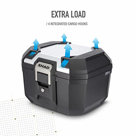 SHAD TR41 TERRA MOTOSİKLET ARKA ÇANTA - ALÜMİNYUM - TOP CASE