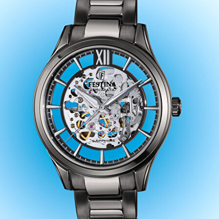 FESTINA F20632/1 AUTOMATIC SKELETON SAPPHIRE ERKEK KOL SAATİ