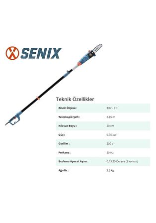 Senix HTPE5.0-L-EU Elektrikli Yüksek Çit Biçme Makinesi 500W