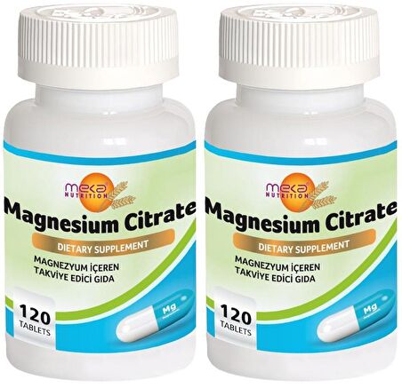 Magnezyum Sitrat 2x120 Tablet Magnesium Citrate