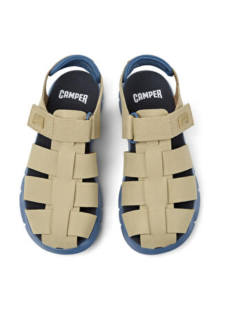 Camper Bej - Mavi Erkek Çocuk Sandalet Oruga Sandal Kids