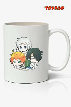 The Promised Neverland Karakterler Anime Temalı Beyaz Kupa Bardak Sevgiliye Arkadaşa Hediye